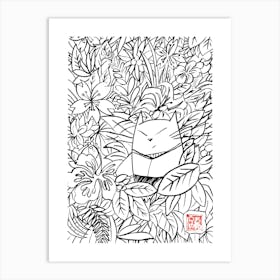 Momoneko In The Jungle Art Print