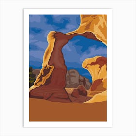 Utah Travel Poster Landscape Art Print