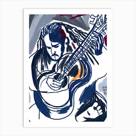 A Guitar Man Art Print