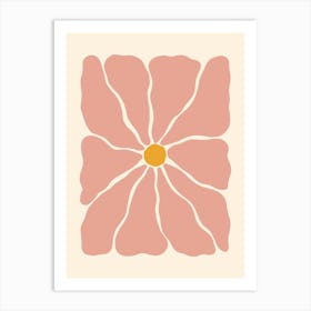 Abstract Flower 01 - Medium Pink Art Print