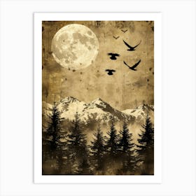 Spooky Night Sky Art Print