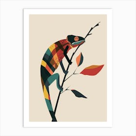 Minimalist Abstract Chameleon Art Print