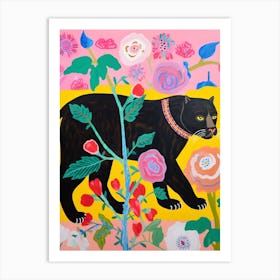 Maximalist Animal Painting Panther 7 Art Print