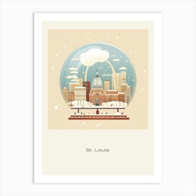 St Louis Missouri Usa Snowglobe Poster Art Print