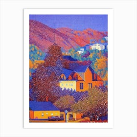 Arvada, City Us  Pointillism Art Print