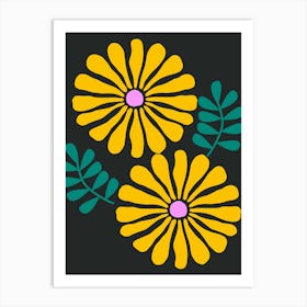 Two Yellow Flowers Art Print