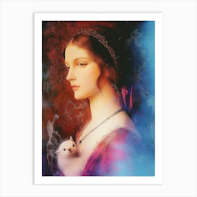 Lady With A Cat Art Print