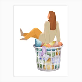 Art print, wallart, laundry basket..207 Art Print