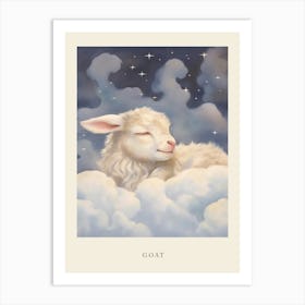 Sleeping Baby Goat 3 Poster Art Print