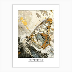 Butterfly Precisionist Illustration 3 Poster Art Print