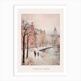 Dreamy Winter Painting Poster Copenhagen Denmark 5 Art Print