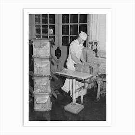 Lining Tub With Oiled Paper Before Packing Butter Into It, Dairymen S Cooperative Creamery, Caldwell Art Print