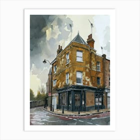 Havering London Borough   Street Watercolour 6 Art Print