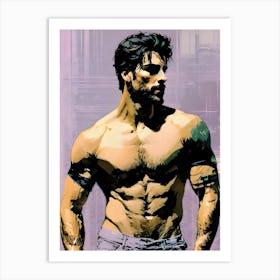 Muscular Man Art Print