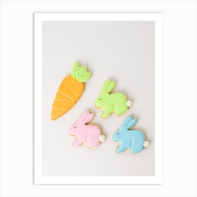 Easter Bunny Cookies Art Print