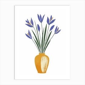 Crocus In A Vase Art Print