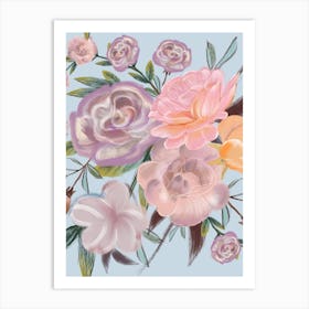 Powdery Pastel Roses Art Print