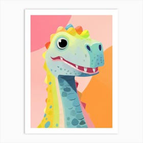 Colourful Dinosaur Edmontosaurus 2 Art Print