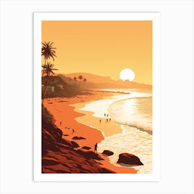 Anjuna Beach Goa India Golden Tones2 Art Print