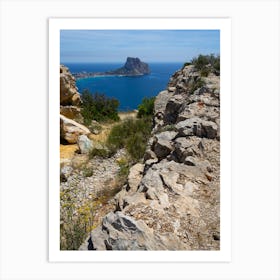 View from the cliffs towards Calpe Art Print