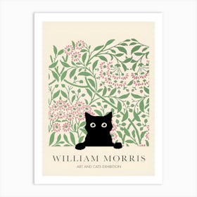 William Morris peeking cat 1 Affiche