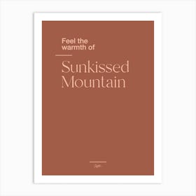 Sunkissed Mountain Typographic Art Print