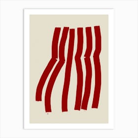 Abstract Red Lines 2 Art Print