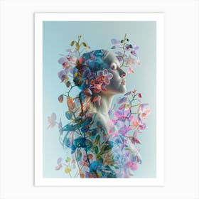 "Double Exposure Portrait" Art Print