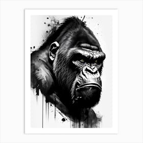 Angry Gorilla Gorillas Graffiti Style 2 Art Print
