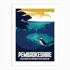 Pembrokeshire Travel Poster Art Print