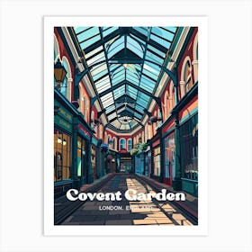 Covent Garden London England Market Travel Art Illustration Art Print