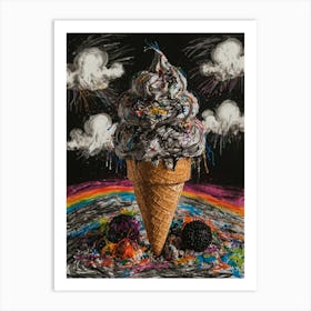 Ice Cream Cone Art Print