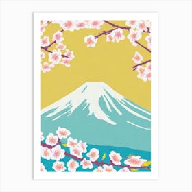 Cherry Blossoms Framing Mount Fuji Art Print