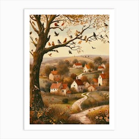 A Picturesque Slavonian Village Scene Art Print