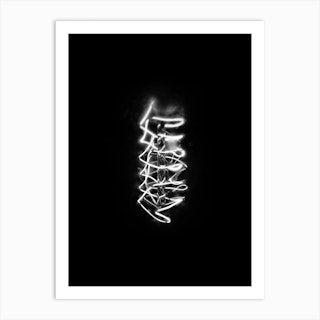 Filament Of A Light Bulb Art Print