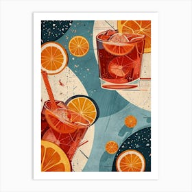 Art Deco Aperol Spirtz 3 Art Print