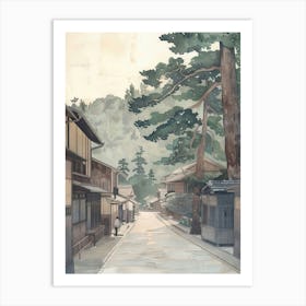 Kanazawa Japan 4 Retro Illustration Art Print