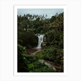 Bali Jungle Waterfall Photograph, 3 Art Print