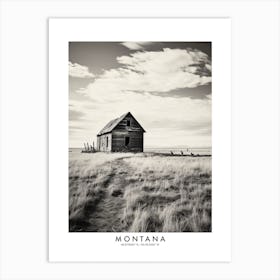 Poster Of Montana, Black And White Analogue Photograph 3 Art Print