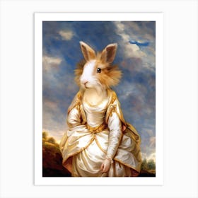 Princess Sarah The Rabbit Pet Portraits Art Print