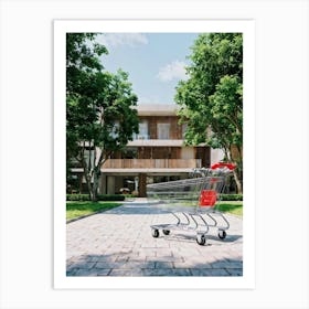 Buyer Shopping Cart Asset Concept Investment Building Purchase House Buy Home Residential (15) Art Print