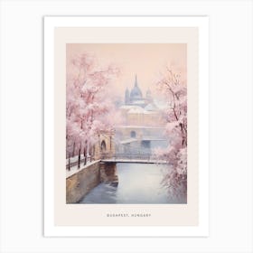 Dreamy Winter Painting Poster Budapest Hungary 3 Art Print