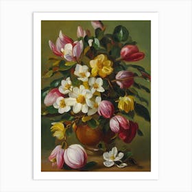 Magnolia Painting 3 Flower Art Print