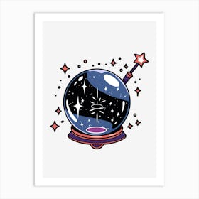 Space Globe Art Print