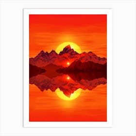 Sunset In The Mountains 76 Art Print