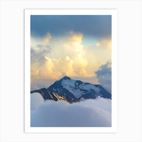 Clouds Above Mountain Art Print