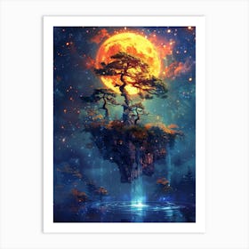 Tree In The Moonlight 2 Art Print