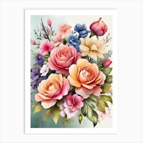 The Harmony Of Blooming Flowers Art Print