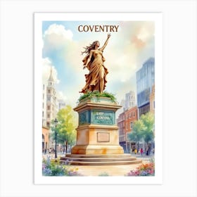 Coventry Retro Vintage Travel V 02 Art Print