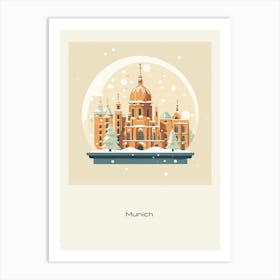 Munich Germany Snowglobe Poster Art Print